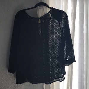 CHIFFON BLACK BLOUSE